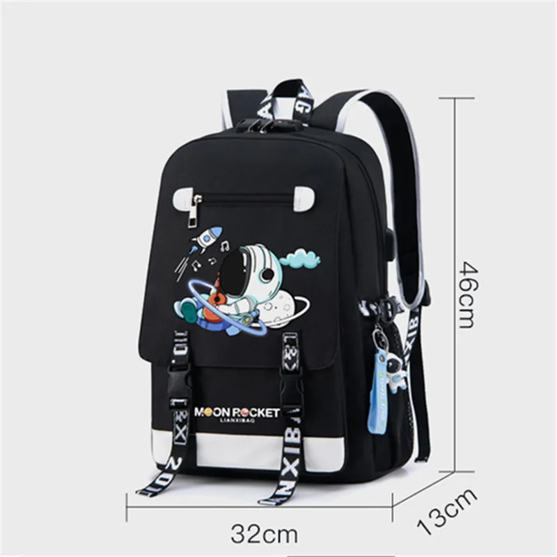 2024 New Kids Backpack Cartoon Astronaut Teenages Schoolbag Primary Waterproof Backpack Boys Girls Orthopedic Mochila Infantile