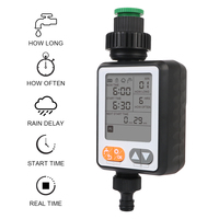 Manual Mode Automatic Large Screen Garden Watering Timer Battery Operated Rain Sensor Irrigation Controller Multiple Program