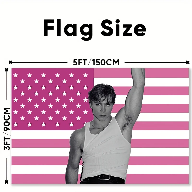 Nicholas Chavez Funny Pink Flag - 3x5ft Wall Hanging Decor for Dorms, Outdoors & Parties - Durable Polyester, With 2G