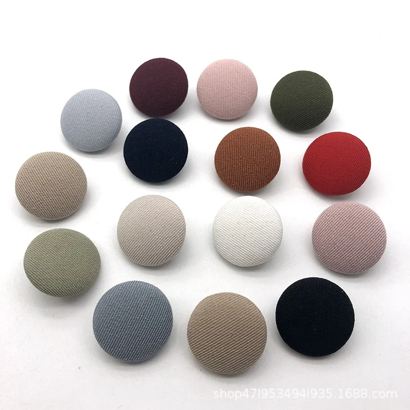 10Pcs Colorful Circular Bag Button Women\'s Cashmere Small Suit Button Chiffon Button Bag Button Versatile Cloth Shirt Button