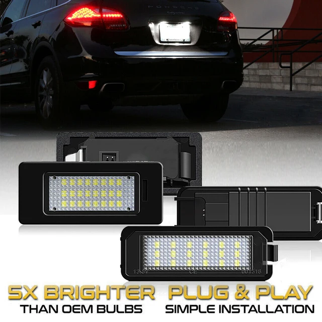 2Pc Oświetlenie tablicy rejestracyjnej LED do Porsche 911 992 997 991 Cayenne 958 Macan Taycan Panamera Boxster Cayman 987 981