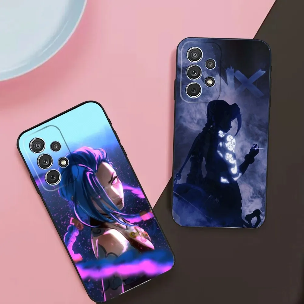 League Of Legends L-LOL Jinx Phone Case For Samsung Galaxy A13,A21s,A22,A31,A32,A52,A53,A71,A80,A91 Soft Black Phone Cover