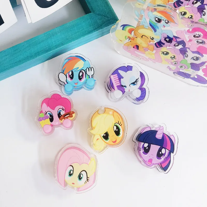 Cartoon Cute My Little Pony Acrylic Double-sided Clips Note Clips Information Book Folder Multifunctional Paper PP Folder Gifts