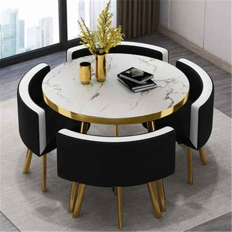 Modern Simple Dining Table Reception Negotiation Wooden Rest Island Kitchen Table Restaurant Mesas Comedor Norbic Home Furniture