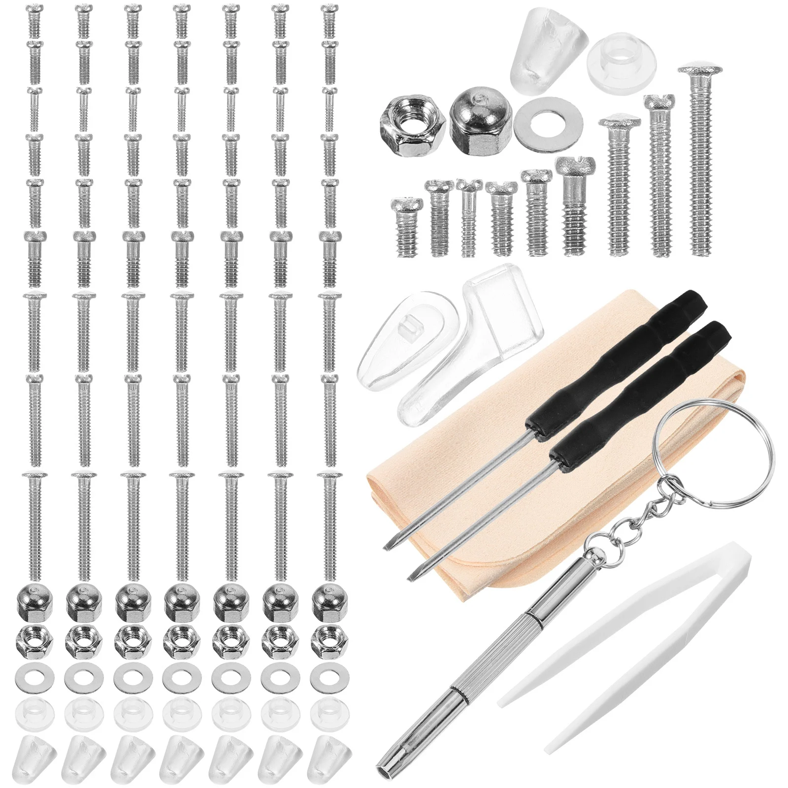 

1Set Eyeglass Nose Pads Kit Professional Glasses Repair Kit with Screwdriver Sturdy Tiny Screws for Eyeglasses Sunglasses