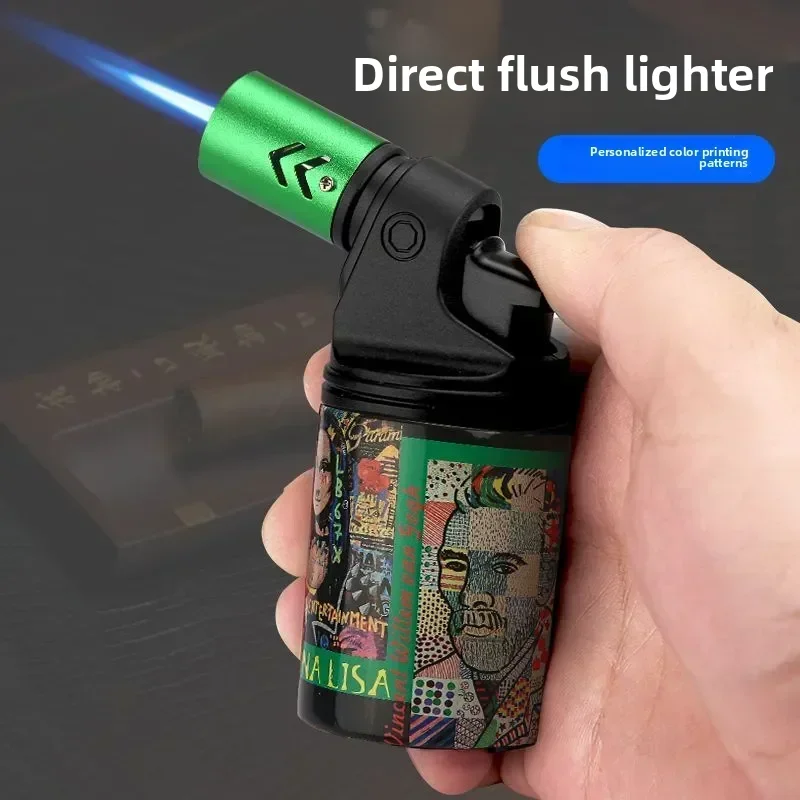 

Honets New Metal Windproof Inflatable Cigar Lighter High Temperature Welding Gun Barbecue Cigarette Lighter Men's Gift Wholesale