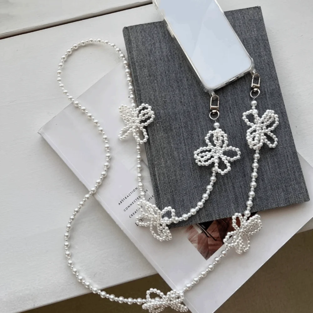 

Жемчужные бусины, ремешок для телефона, цепочка для сумки, анти-потерянная цепочка для телефона из бисера, красочный милый ремешок через плечо для мобильного телефона, брелок, кулон