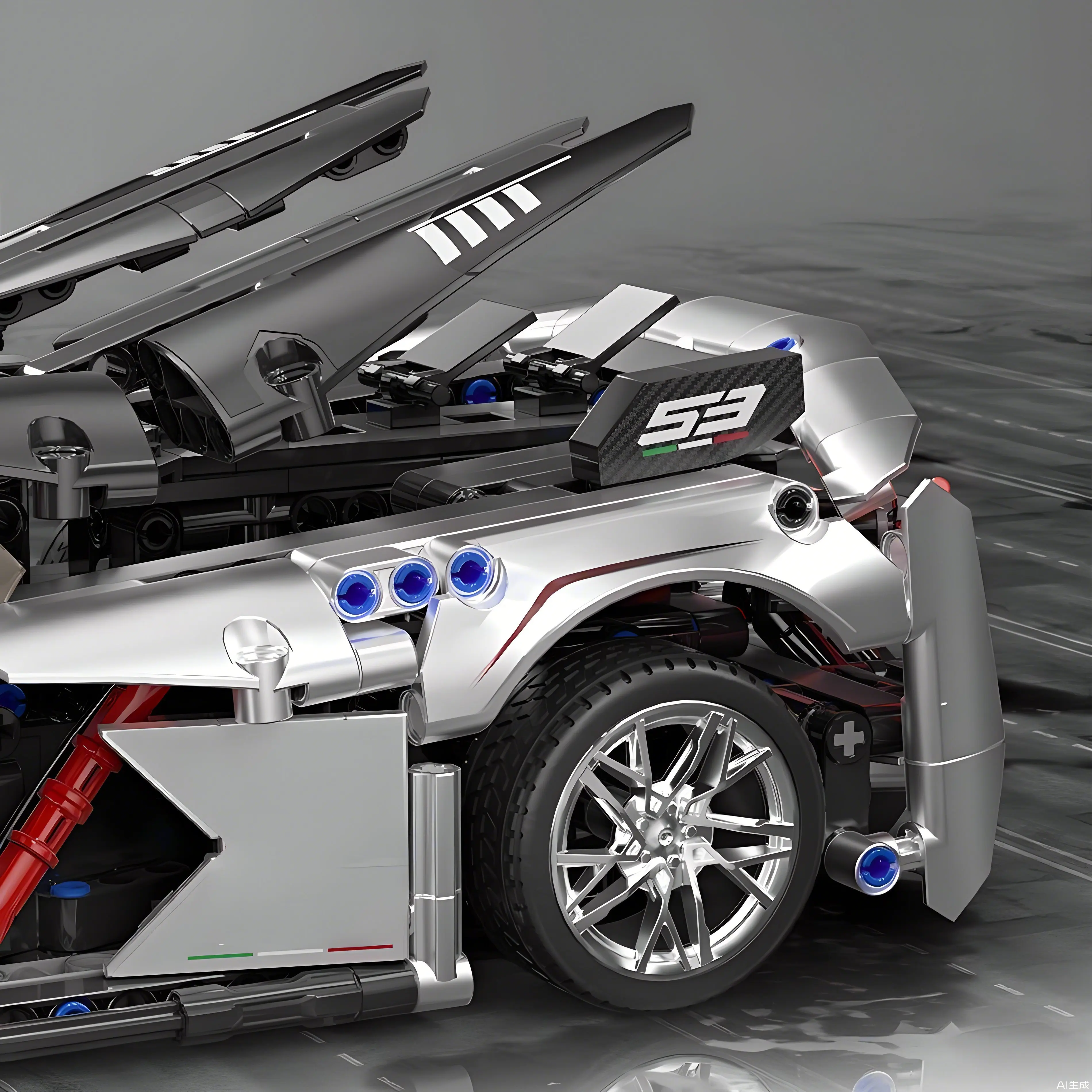 Technical Racing Sport Car Model Building Blocks technic adults 1:14 DIY Supercar Brick Puzzle Toys Kid Adult Gift(1278+granule)