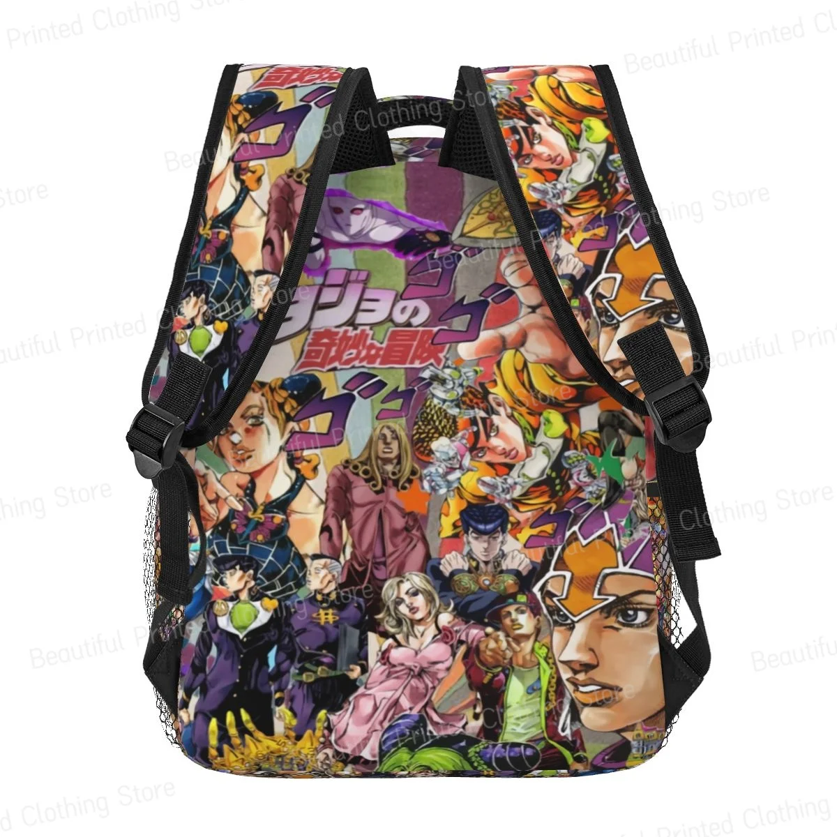 Ransel mendaki tas punggung komputer santai JoJo Bizarre Adventure tas sekolah remaja ransel serbaguna portabel