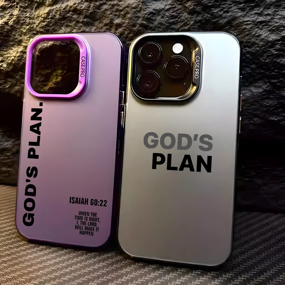 

G-God S P-PlanS Song Phone Case For IPhone 16 15 14 13 12 11 Pro Max Black Matte Multicolor Laser Metallic Aurora Funda