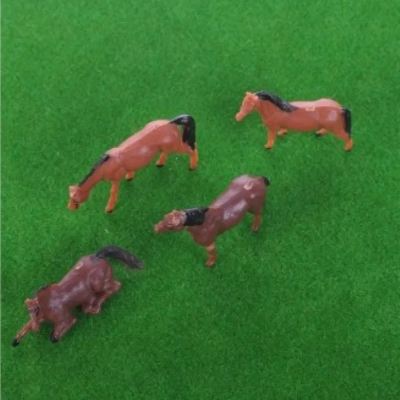 Estatueta Animal Artificial, Mini Cavalo, Vaca, Ovelha, Jardim ao ar livre, Paisagem, Escala HO, Fazenda em Miniatura, Cenário, Acessórios Artesanais, 15pcs