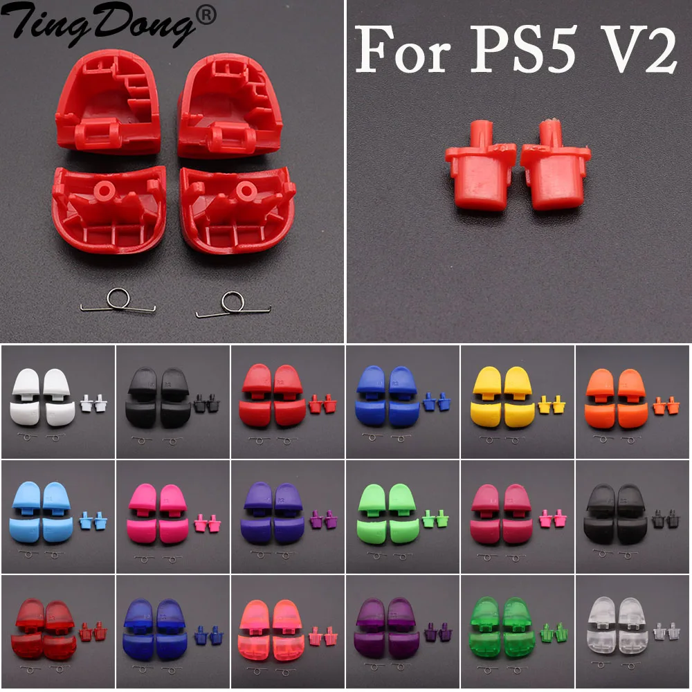 For PS5 V2 V2.0 BDM-020 Controller L1 R1 L2 R2 Trigger Shoulder Buttons & Springs Set Replace accessories