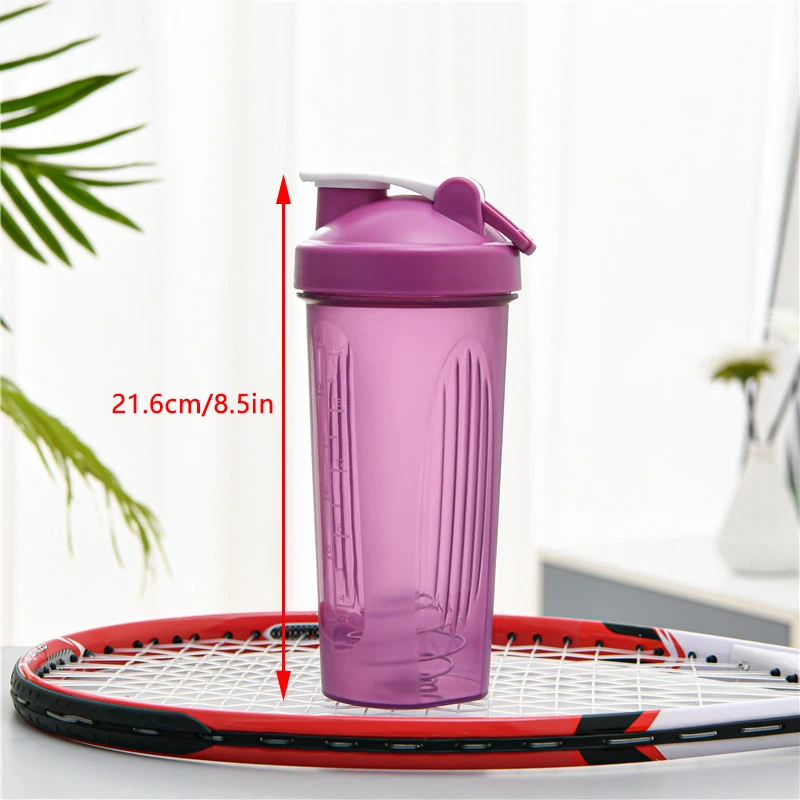 600ml Portable Protein Powder Shaker Bottle Leak Proof Water Bottle For Gym Fitness Training Sport Shaker Mixing Cup With Scale