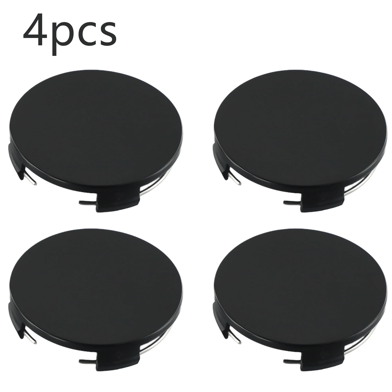 Enhance the Overall Look of Your Car with 4pcs Black Centre Hub Cover, Easy to Install, Universally Compatible