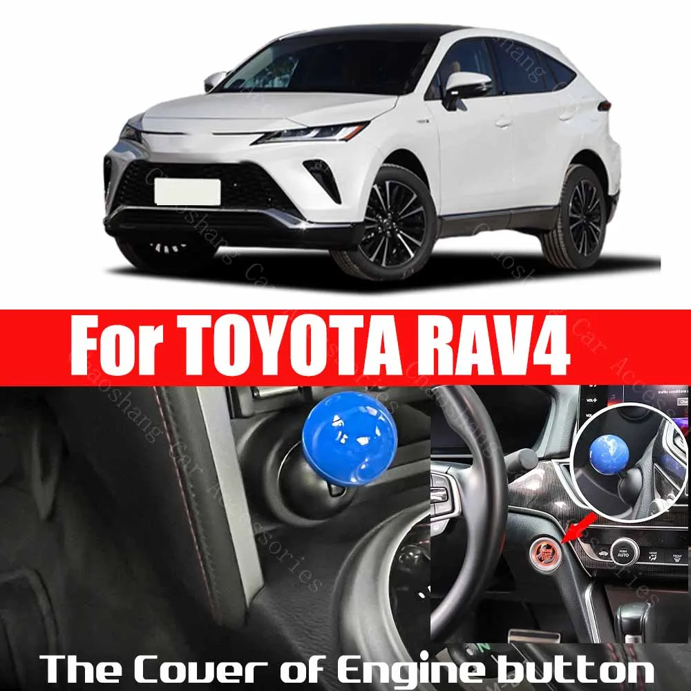 

For TOYOTA RAV4 Car Engine START Button Replace Cover STOP Switch ball style Car Accessories Stop Switch Accessories Decoration