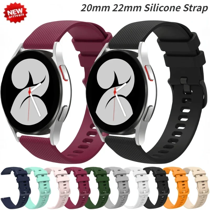 

22mm 20mm Silicone Strap For Samsung Galaxy Watch 5/4/3 Gear S3 Amazfit GTR/GTS Soft Bracelet Wristband Huawei Watch 3 GT3 Belt