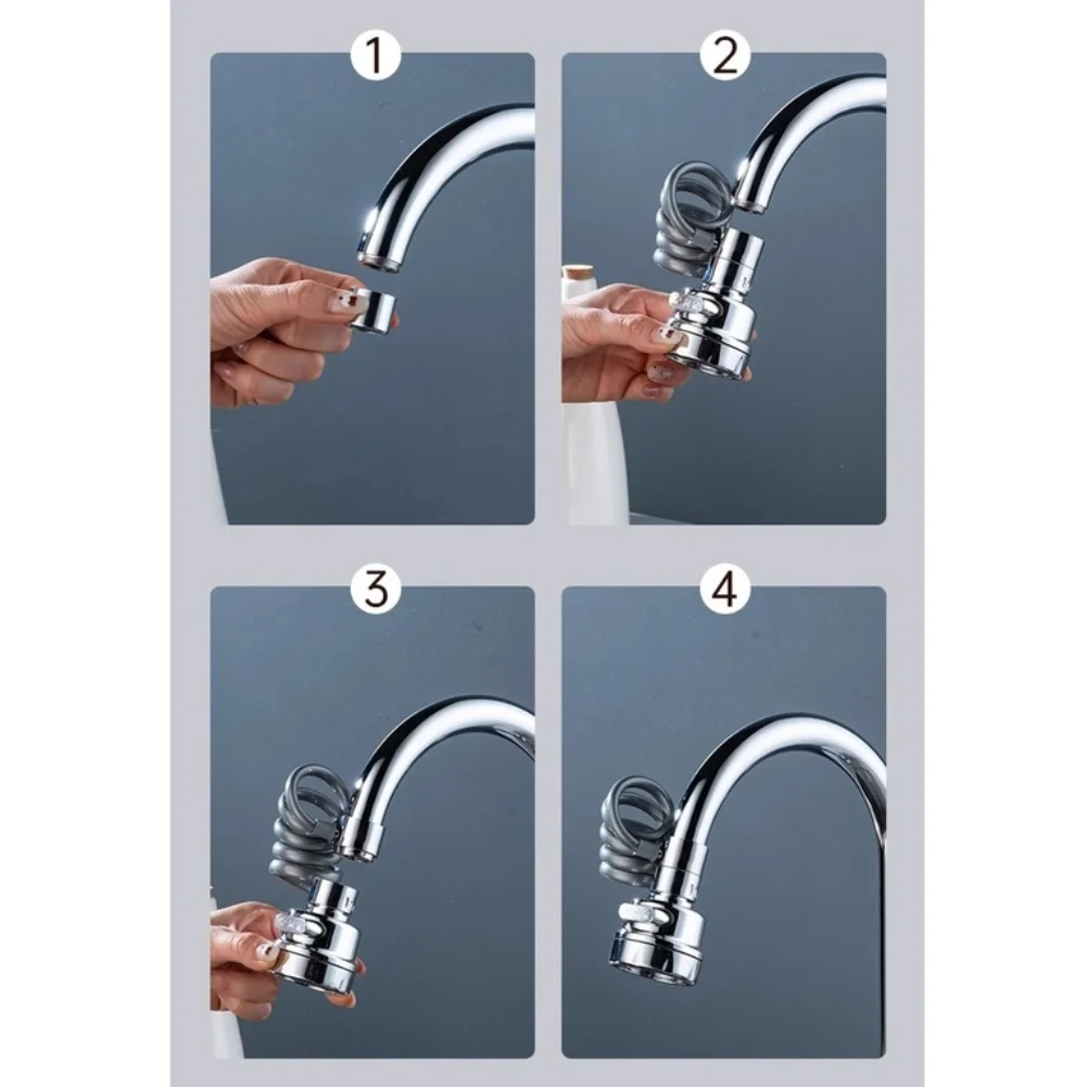 Retractable Pull Out Tap Extension Splash-Proof Water Saving Sprayer For Kitchen, Garden, Bathroom Faucet Attachment