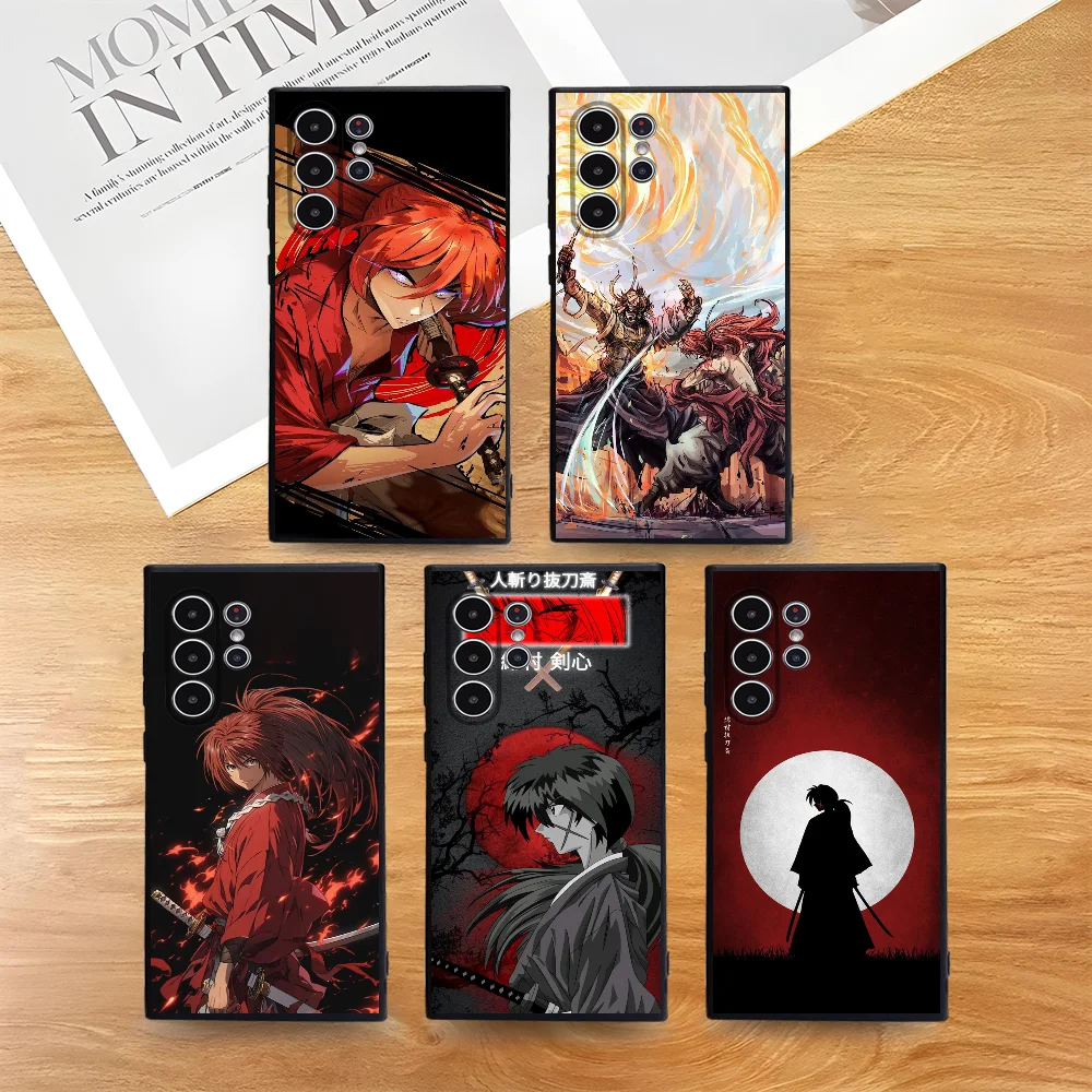 

Anime R-Rurouni Kenshin Phone Case For Samsung Galaxy S25 S24 S22 S23 Ultra S21 S20 Plus 5G Frosted Shockproof Full Cover Case