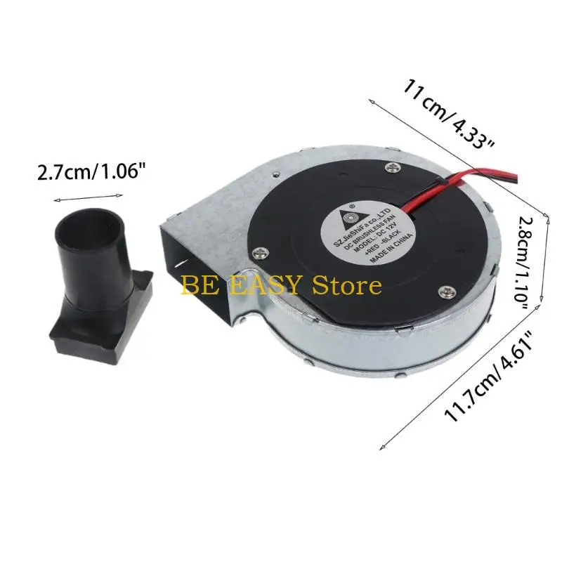 E28F BBQ مروحة الشواء منفاخ 100V 220V 110X110X28MM DC12V شواية المشوهة مروحة السرعة القابلة للتعديل