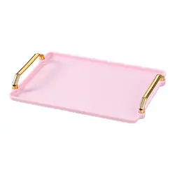 Rectangle Serving Tray Luxury Multipurpose Rectangular Art Tray Platter for Snacks Meals Breakfast Coffee Table Bathroom Vanity