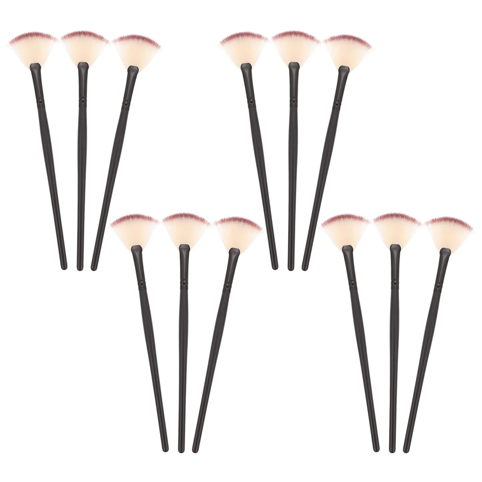 12 Uds. Pincel para máscara Facial, pinceles de maquillaje de belleza en forma de abanico, herramientas aplicadoras para el cuidado de la piel, uso en salón en casa, herramienta de belleza facial