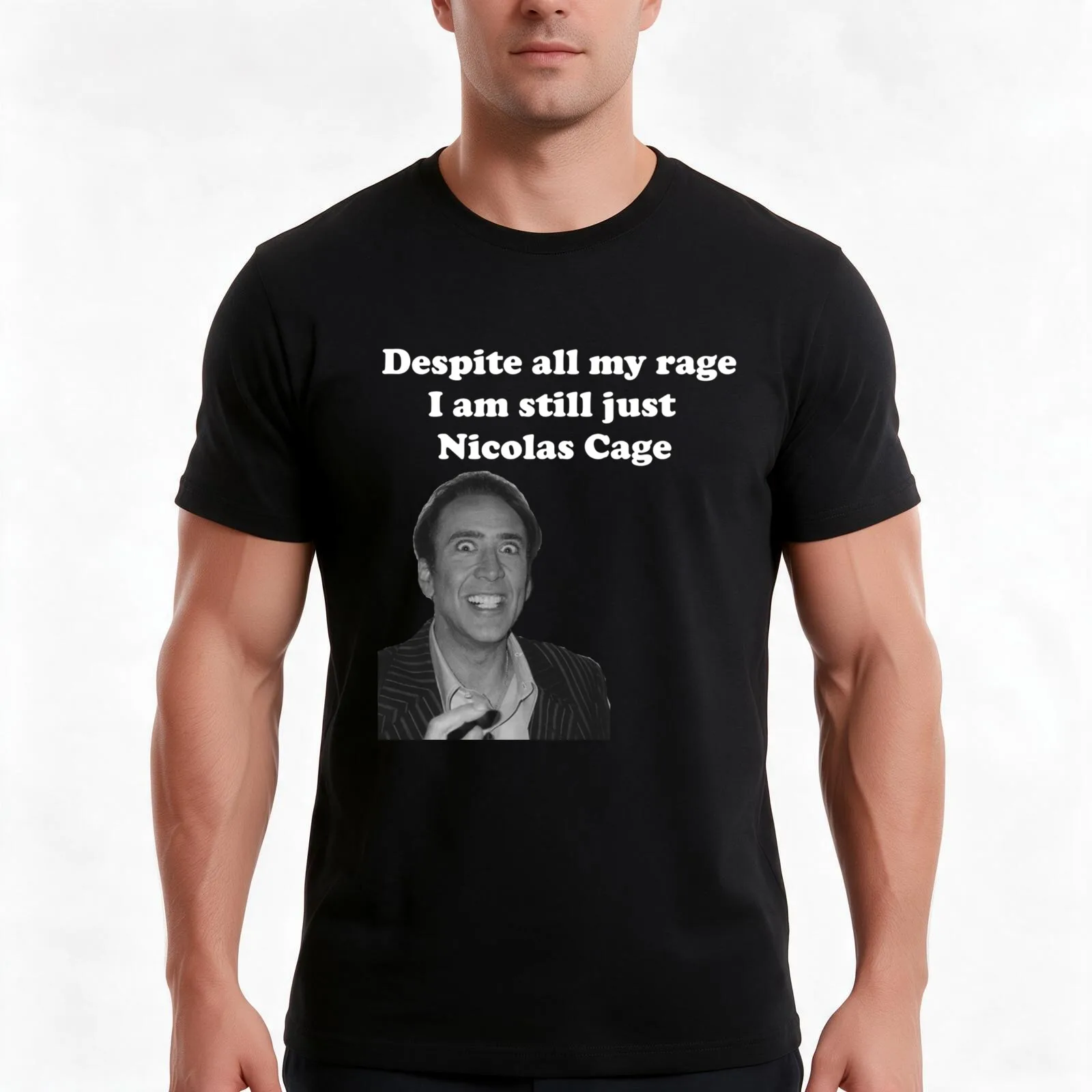 Despite All My Rage T-Shirt, Summer Casual Cotton Tee, Oversized Streetwear Tops, Vintage Graphic Print, Loose Fit Short Sleeve