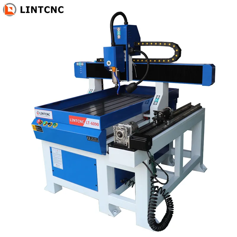 3030 3040 4040 4060 6040 6090 6012 6015 9012 9015 1212 1218 1224 1325 CNC Router Side Rotary Axis Wood Carving Machine for Price