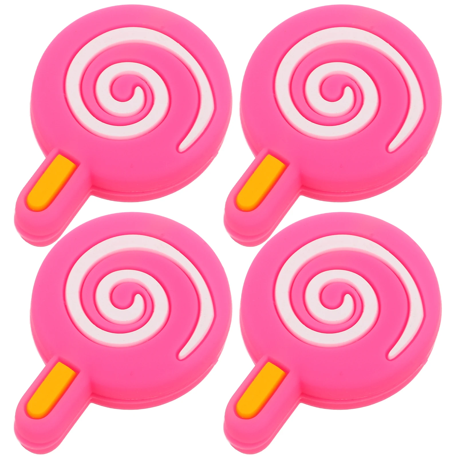 

4 Pcs Lollipop Tennis Racket Damper Silica Gel Round Rubber Dampeners Vibration Reducer Comfort Durability Tennis