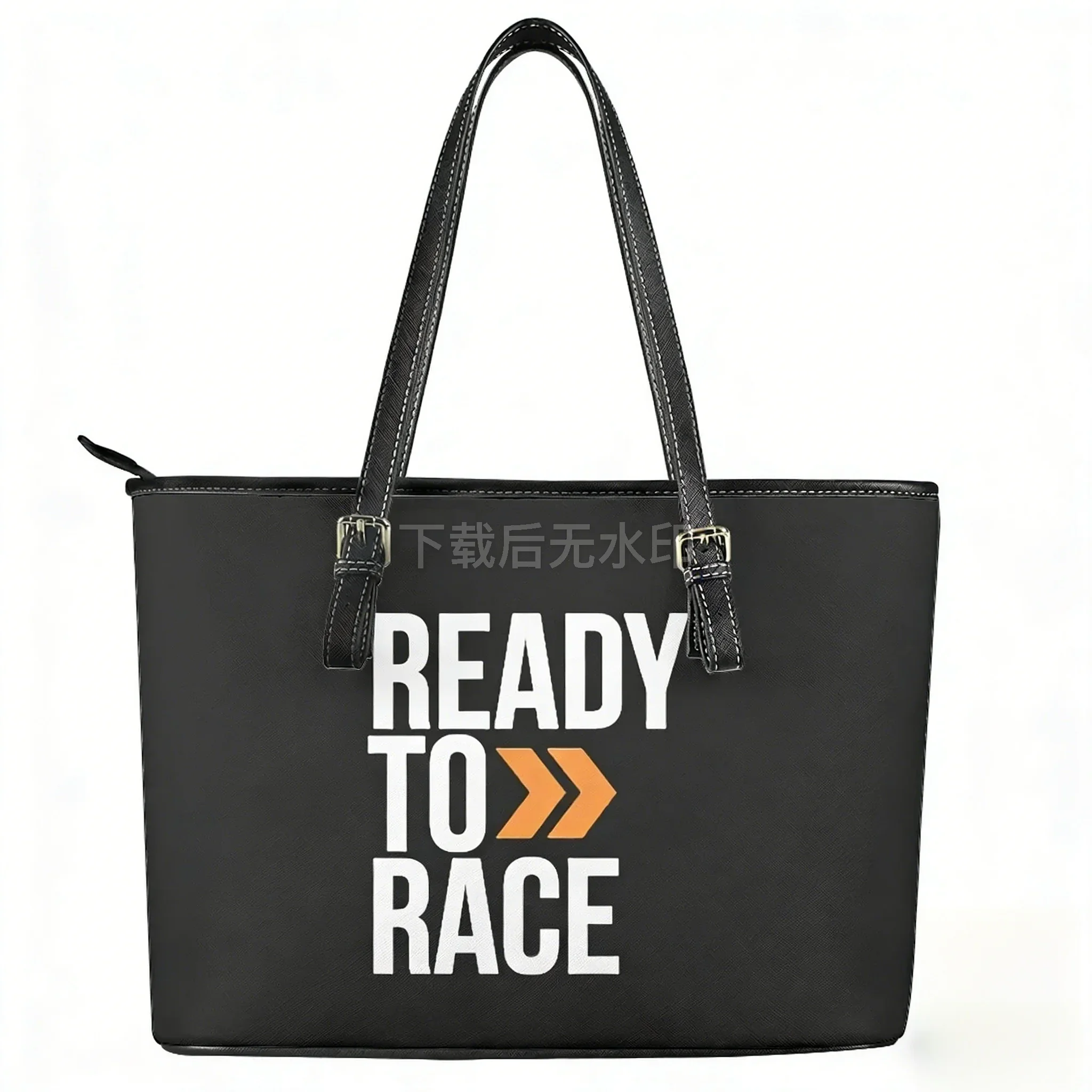 

Ready To Race Custom Handbag Womens Mens Motorsport Rider Tote Bag Shoulder Bag Business Leather Purse Travel Bag Gift