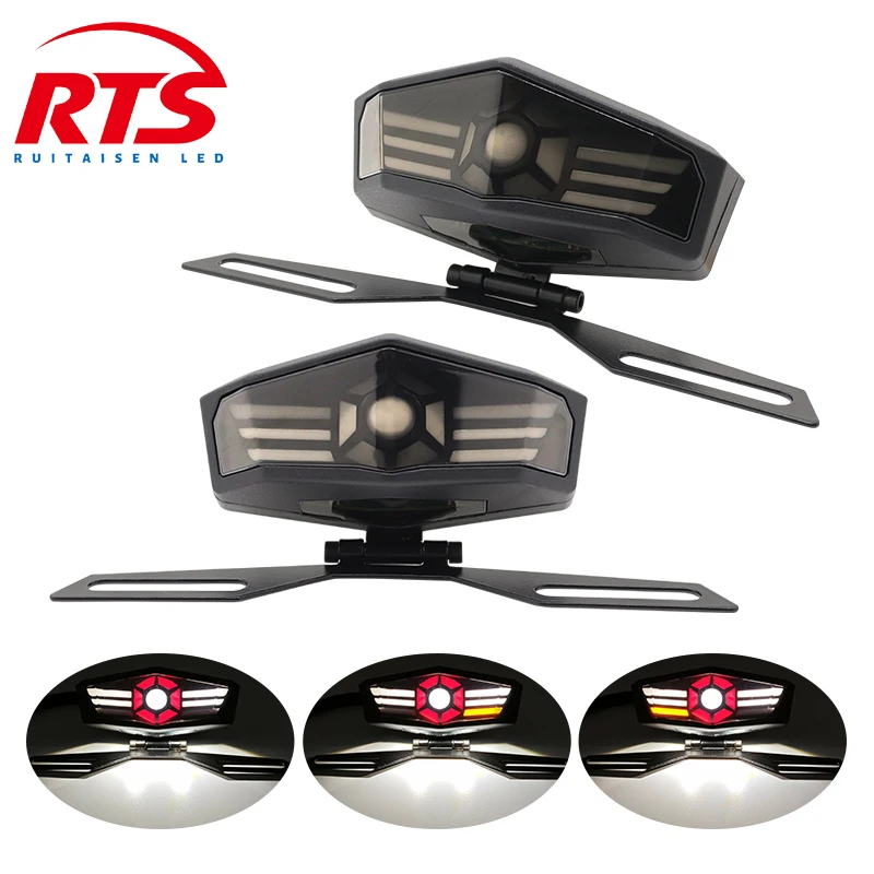 

RTS 12V Motorcycle Rear Lights LED Motorcycle Brake Light ATV Taillight Motorbike Stop Signal Turn Direction Indicator Blinker