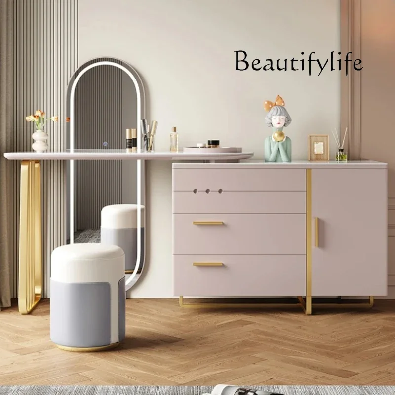 

Tocador Maquillaje Furniture Aesthetic Storage Dresser Cabinet Drawers Nordic Mirror Modern Makeup Table Storage Organizer