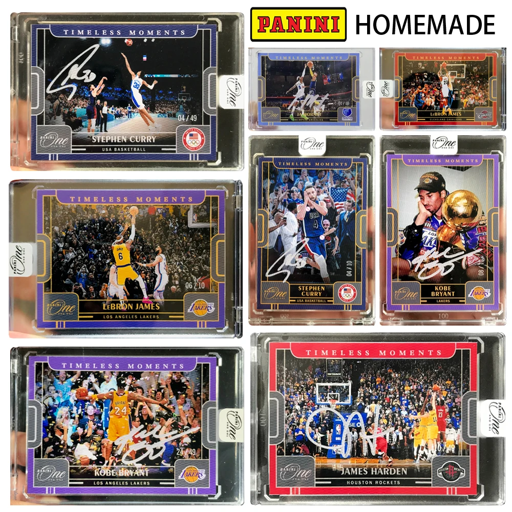 

PANINI DIY самодельный Kobe Curry LeBron Harden Carter Гарнетт Морган Каннингем Фирменная преломляющая блестящая коллекционная карточка Кирпич