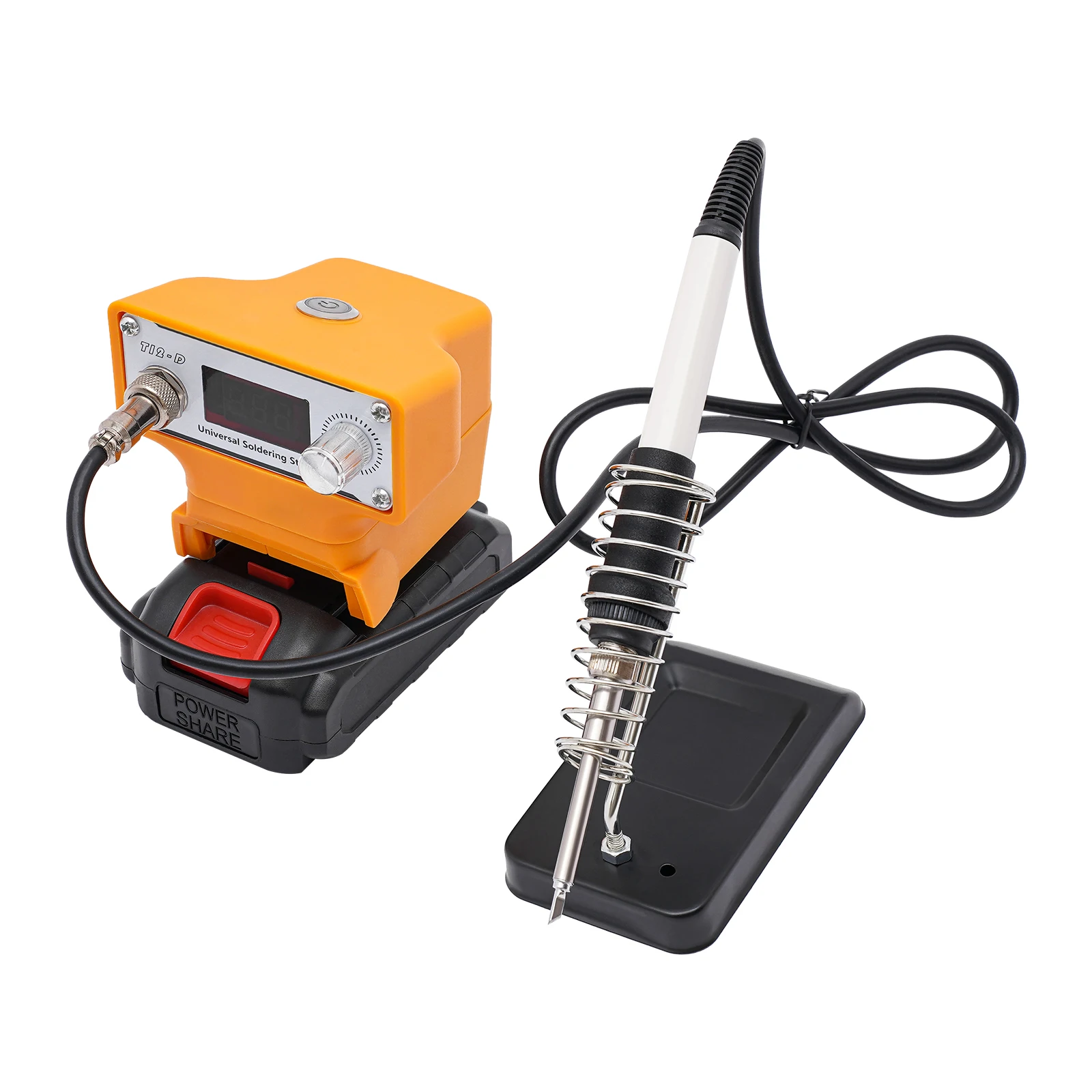 محطة لحام محمولة خارجية باللون الأصفر T12-D محطة لحام حديد دقيقة لإصلاح إعادة صياغة لحام المعادن