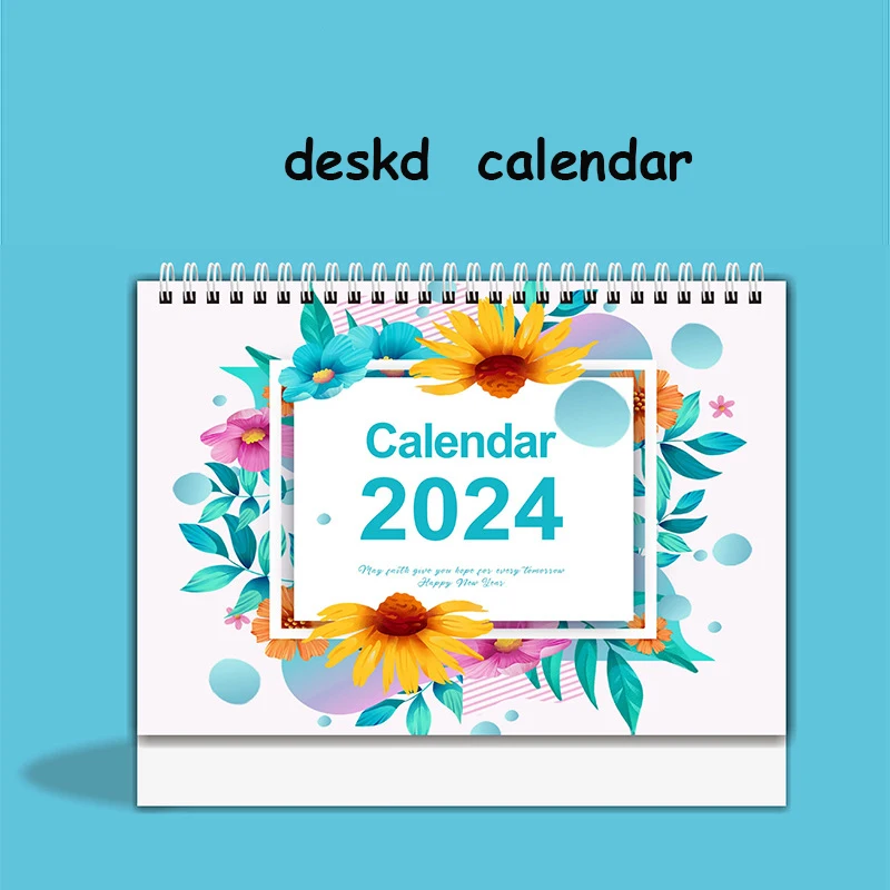 

2024 English Desk Calendar Yo Loop Binding 365 Day Countdown Coil Calendar