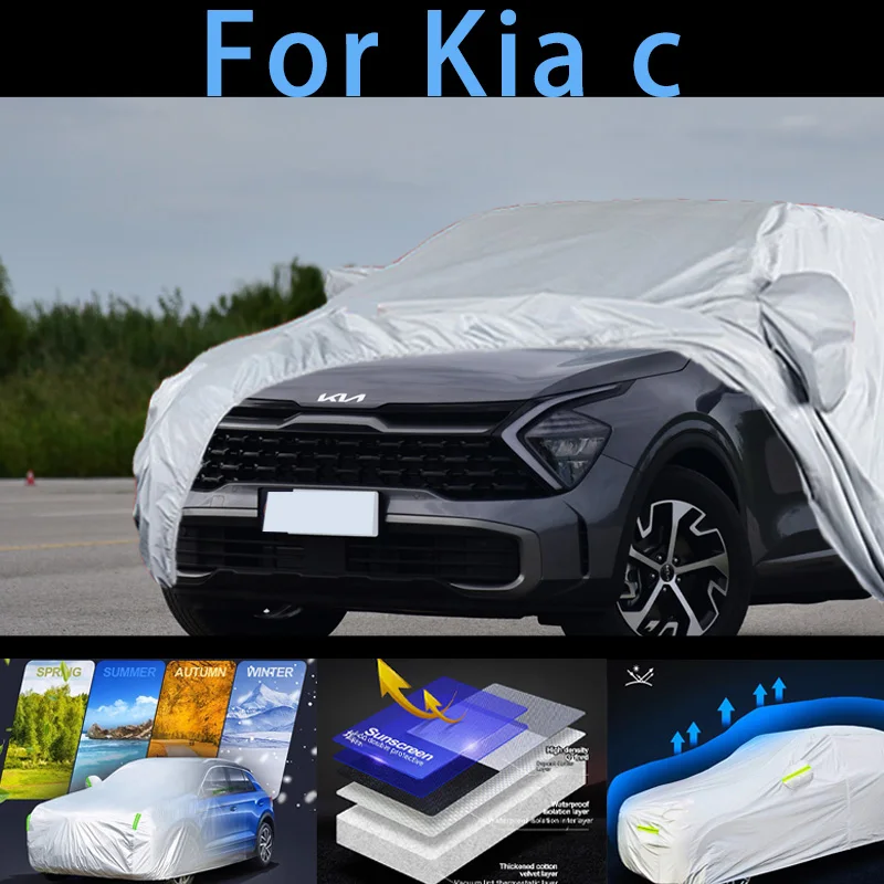 

For kia c Outdoor Protection Full Car Covers Snow Cover Sunshade Waterproof Dustproof Exterior Car cover protection