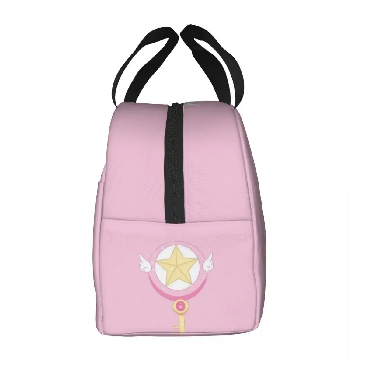 Cardcaptor Sakura Pink Lunch Food Box Bag Insulated Thermal Food Picnic Lunch Bag for Women kids Men Cooler Tote Bag