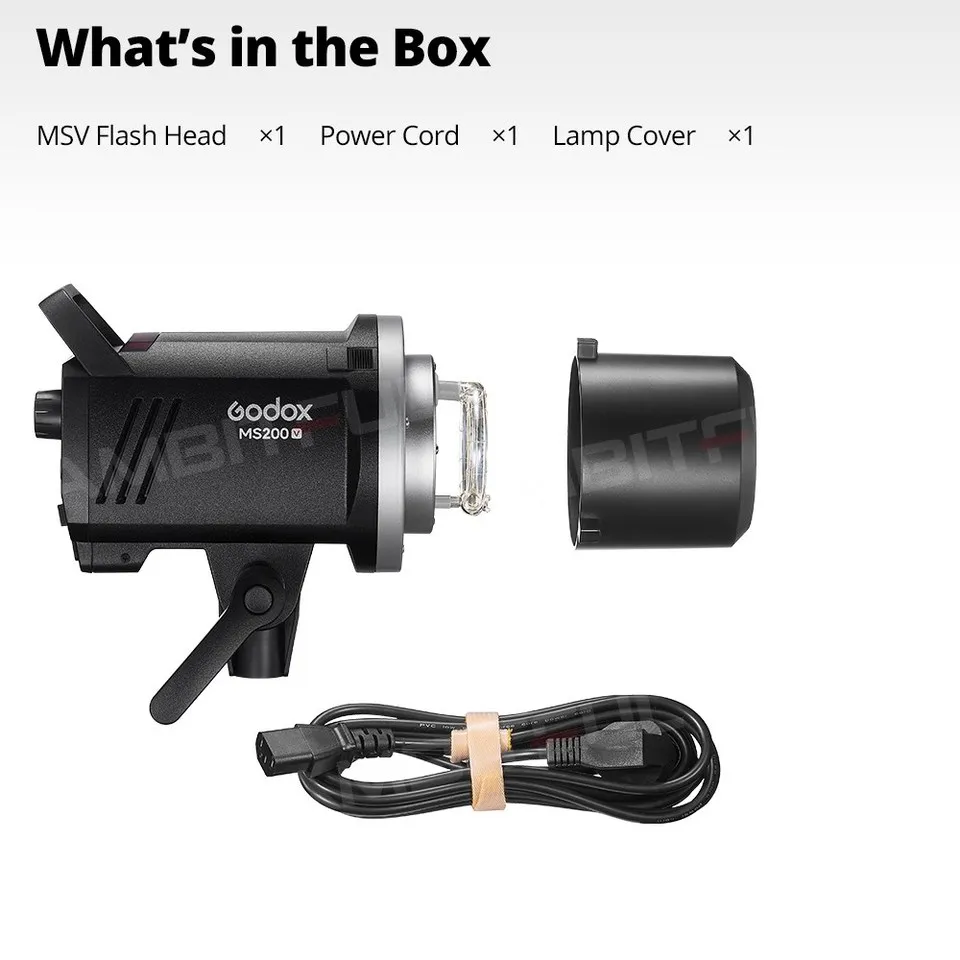 MS200V MS300V Studio Flash 200W 300W Fast Recycling LED Modeling Lamp 5600±200K for Pro Photography