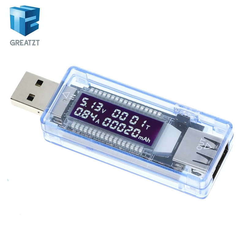 USB Tester Current Voltage Charger Capacity Tester Volt Current Voltage Meter Time Display Mobile Power Detector Battery Test image 4