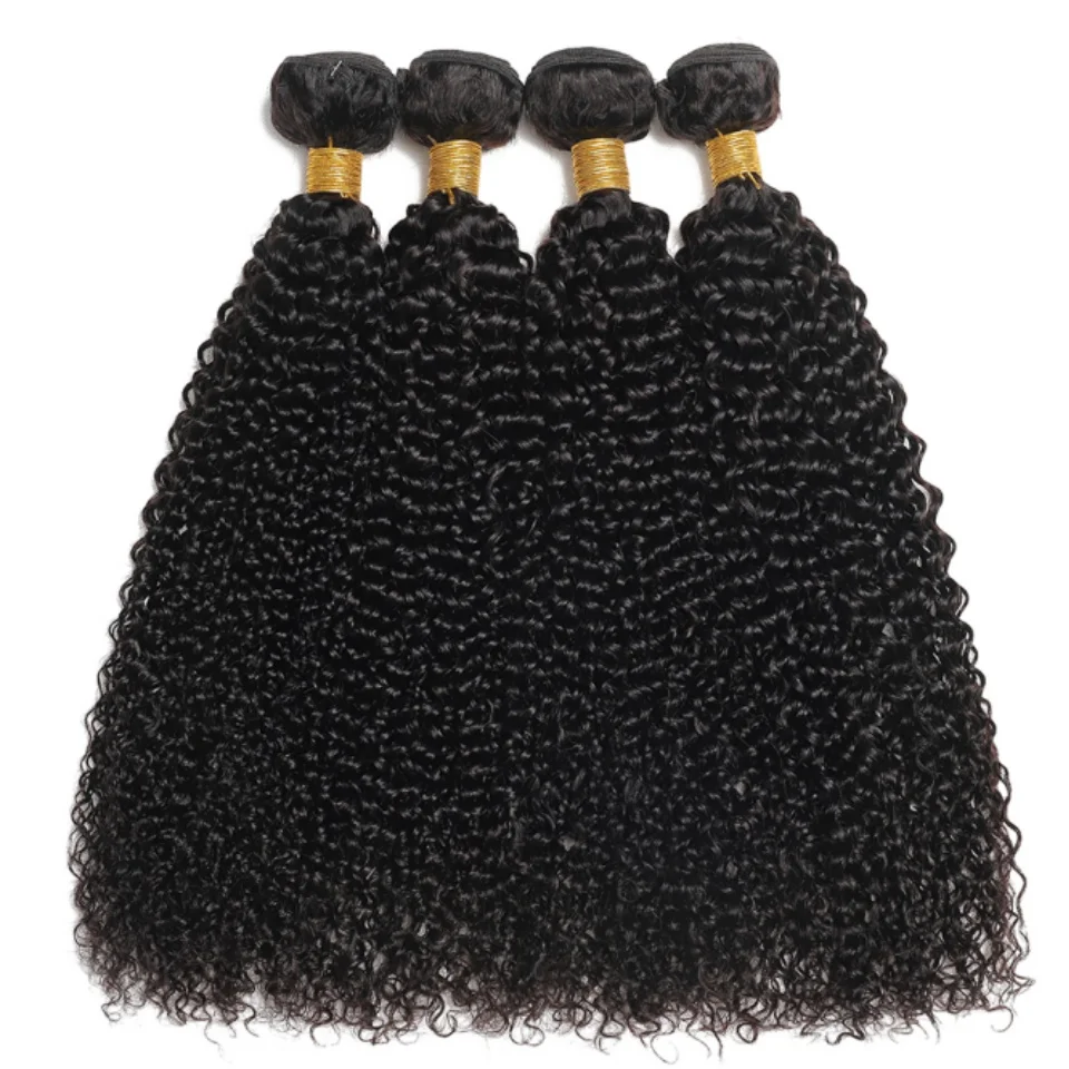 BPHW-12A Kinky Curly Wave Bundles Human Hair10-30 Inch Brazilian 12A Grade Natural Black Color 1-4Pcs Raw Hair Bundles
