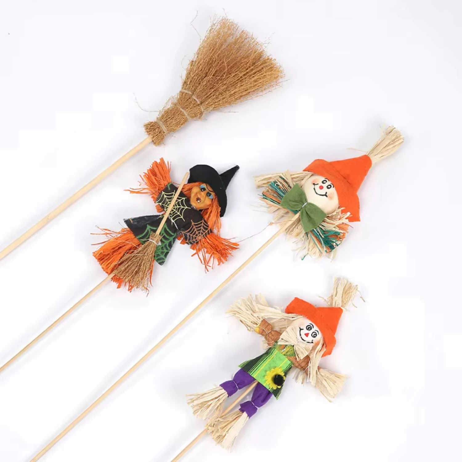 The latest Halloween paper fan flower hanging decorations Halloween Witch Scarecrow flower arrangement
