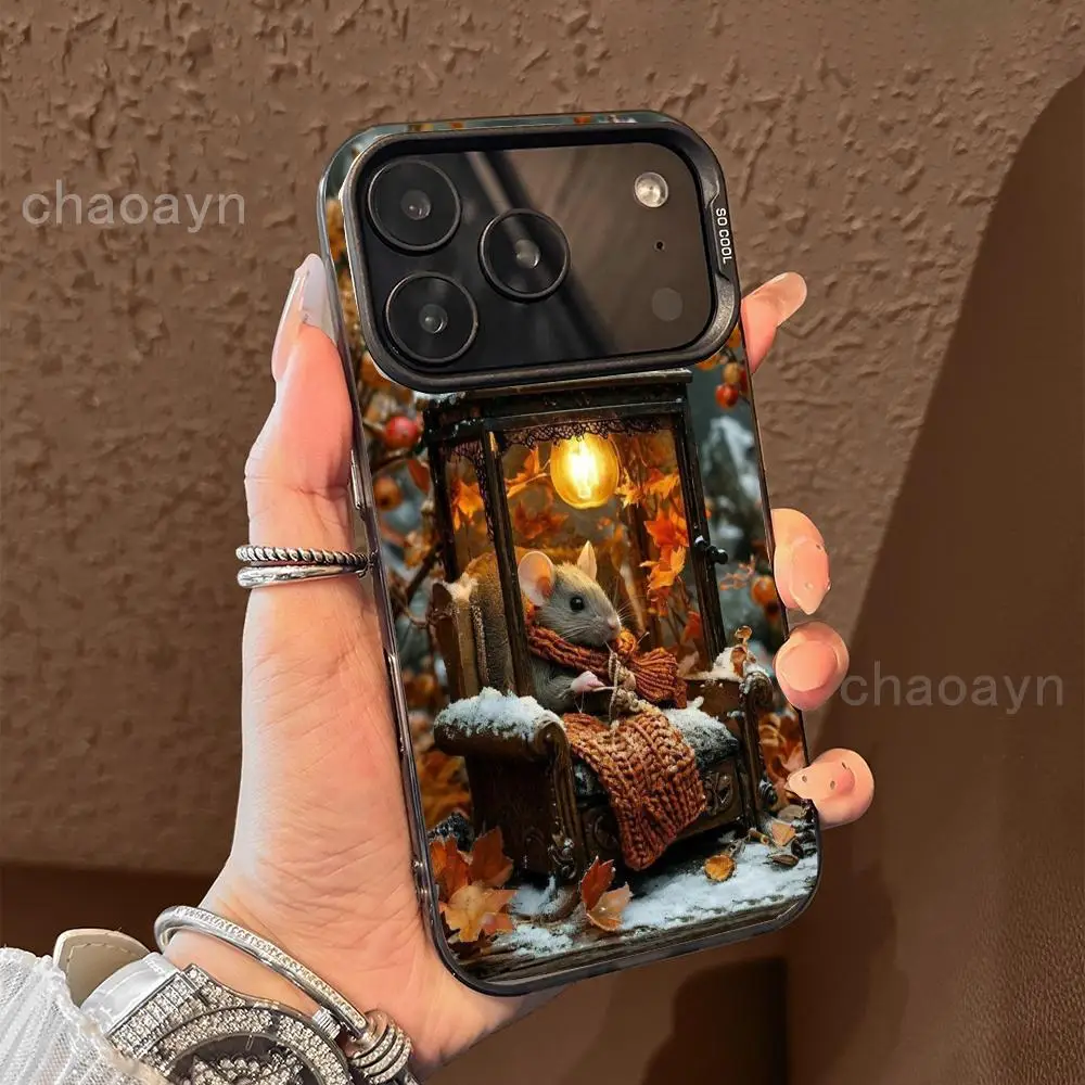 

Hamster in the camping lamp Phone Case case for iPhone17 16 15 14 13 12 11 Pro/ Max/Plus shock-proof rear cover anti-fingerprint