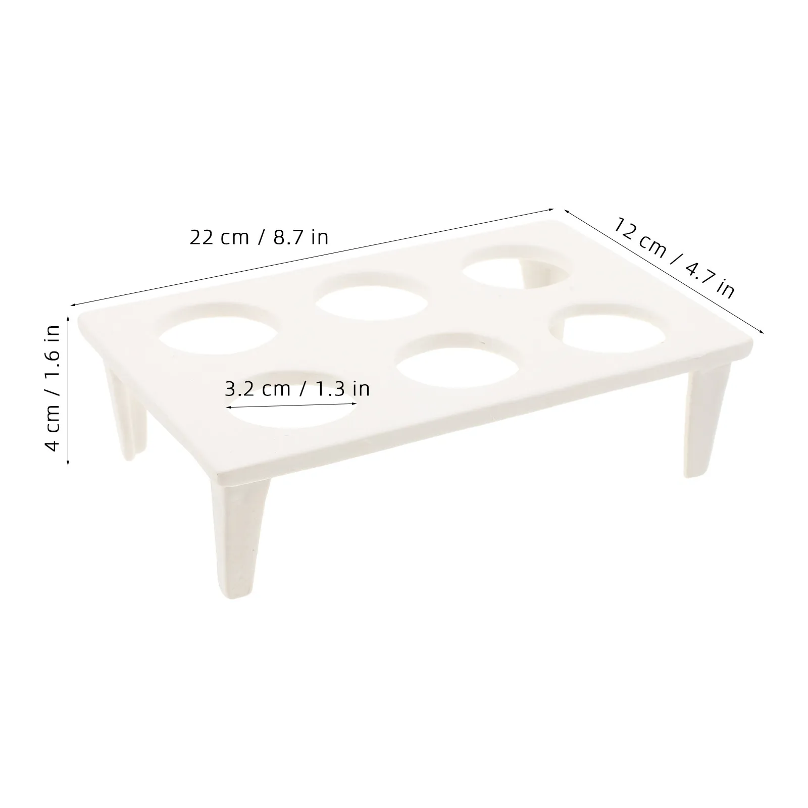 6-Hole Ceramic Crucible Rack Porcelain Crucible Holder Lab Equipment Stand for High Temperature Test Laboratory Sample Cooling