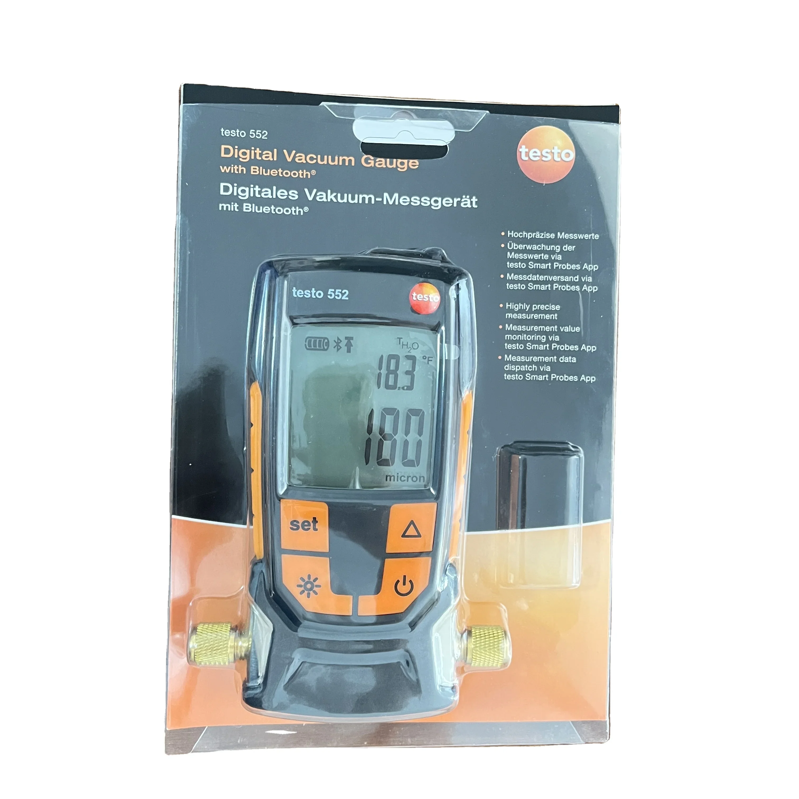 new Testo 552 Refrigeration & Air Con Digital Torr Vacuum Gauge Bluetooth