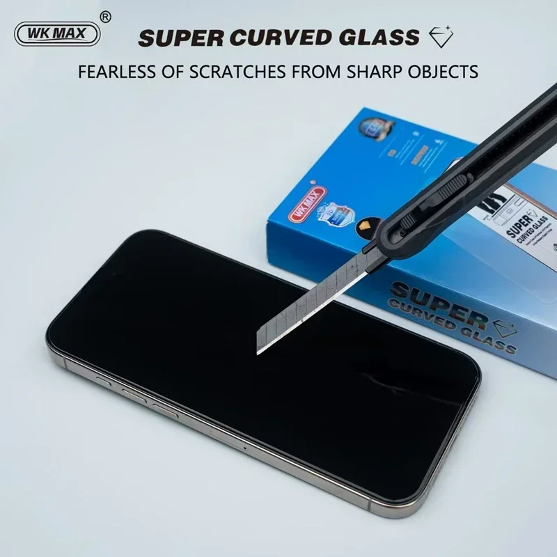 5Pcs WK MAX HD Dust Proof Screen Protector For iPhone 17 15 14 13 12 11 16 Pro Max Tempered Glass For iPhone Air XR X XS 16 Plus