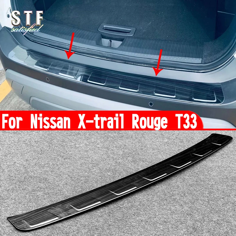 For Nissan X-trail Rouge T33 2021 2022 2023 Car Accessories Stainless Steel Rear Bumper Sill Protector Molding Decoration