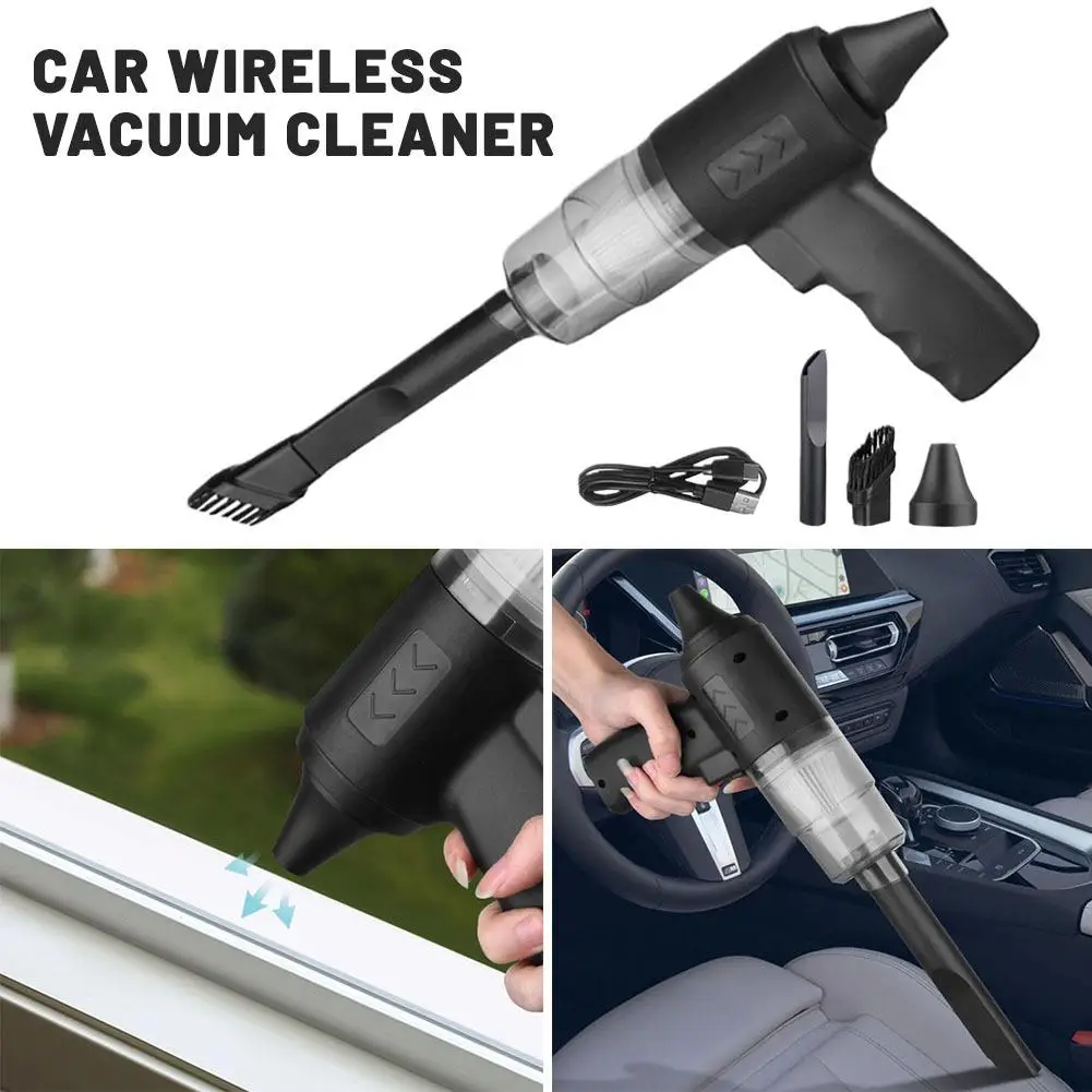 Mini Hand Vacuum Cleaner Wireless Multi Nozzle Design Rechargeable Dust Collector for Auto Interior Desk Sofa Pet Hair Cleaning