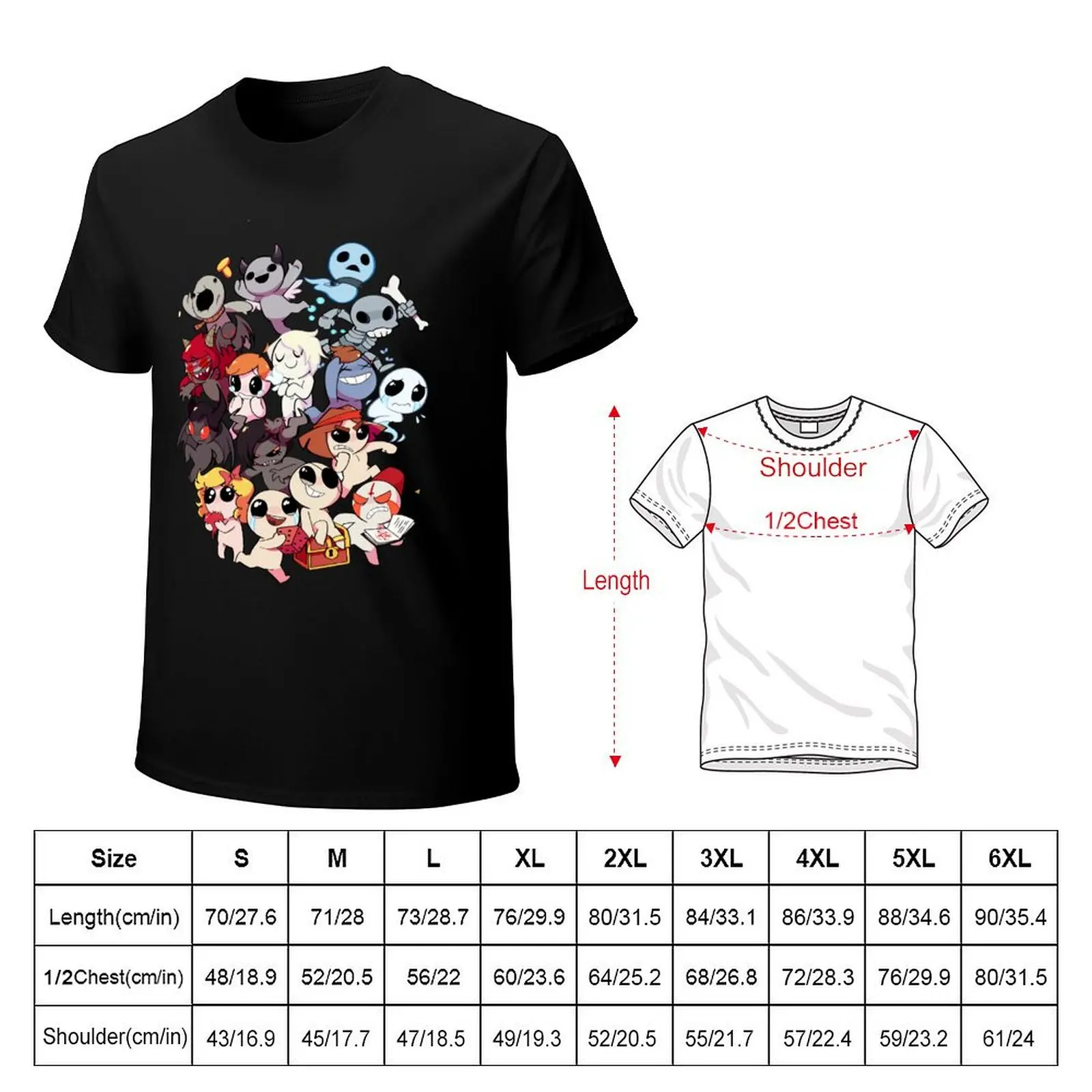 The Binding Of Isaac T-Shirt cute clothes tops blue archive basketball graphic tees cotton t shirt men