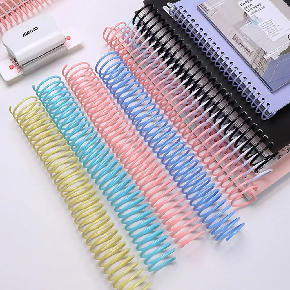 5PCS 16/35MM Scrapbook Album Binder Loose-leaf Binding Coils Spiral Trimmable Loose-leaf Binding Strip Plastic Binding Rings