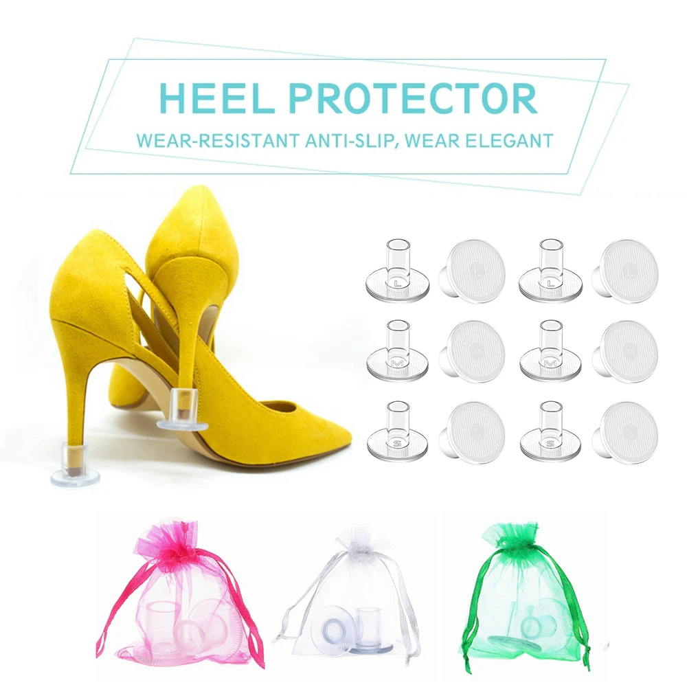 

60-парные круглые защитные стопоры на высоком каблуке, защитные заглушки на высоком каблуке, шапки, носимые чехлы на каблуки, противоударный аксессуар