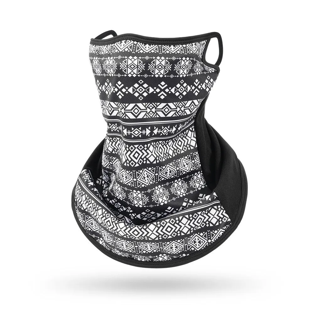 

Autumn and Winter Warm Ear-hanging Outdoor Cycling Neck Cover Cold-proof Windproof Winter Bandana Triangle Scarf Men and Women